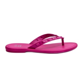 Flade fleksible flip-flops til kvinder ZAXY JJ285252 Fuchsia lyserød