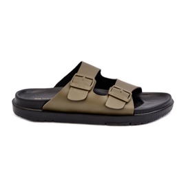 Lyse flip-flops til mænd med spænder Big Star NN174592 Mørkegrøn