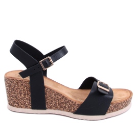 Arnau Sorte sandaler i kork