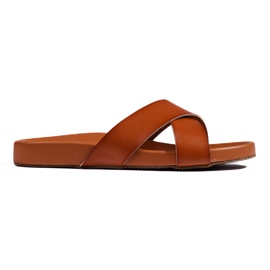 Kamel-flip-flops til kvinder med brede stropper fra Sergio Leone brun