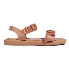 Brune komfortable slip-on sandaler til kvinder