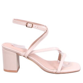Theresa Beige sandaler med hæl