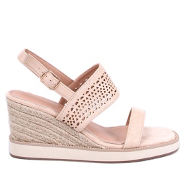 Debeve Beige espadrillesandaler med kile