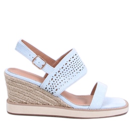 Debeve Blue espadrillesandaler med kile blå