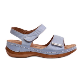 Evento Komfortable kvinders velcro sandaler blå Iphiope