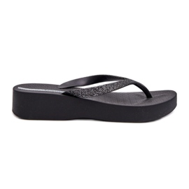 Dame-flip-flops med glitterrem 83386 Ipanema Mesh Chic Plat Fem Black sort