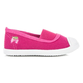 Piger sneakers til et elastikbånd lyserød