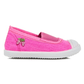 Piger sneakers til et elastikbånd lyserød