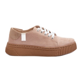 Damesneakers Memory Foam System Big Star NN276002 Mørk beige