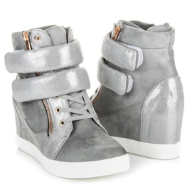 Moderigtige velcro sneakers grå