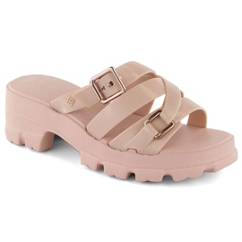 Zaxy duftende nøgen højhælede flip-flops W NN285044 INT2009B beige