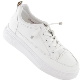 Hvide slip-on sportssko til kvinder Vinceza 13613