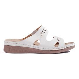 Komfortable hvide flip-flops til kvinder