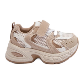 Sportssko til børn Sneakers med velcro, Beige Rulagia