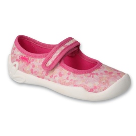 Befado børnetøfler med velcro 114Y527 pink lyserød