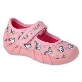 Befado børnetøfler 109N267 pink med enhjørninger lyserød