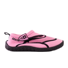 Pink børnevandsko Big Star NN374465 lyserød roser og lilla