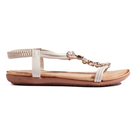 Beige flade lette damesandaler