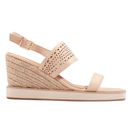 Beige kilesandaler til kvinder