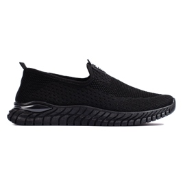 Sorte tekstil damesneakers