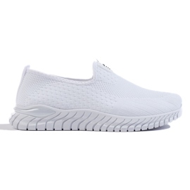 Hvide tekstil damesneakers