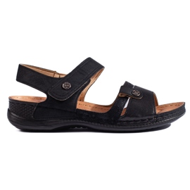 Komfortable sorte damesandaler