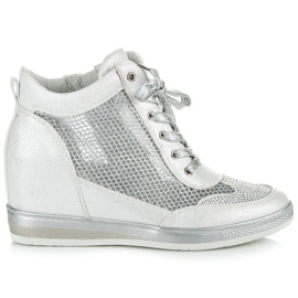 Vinceza Mesh sneakers grå