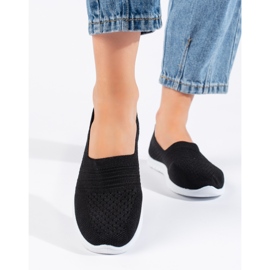 Sorte sports slip-on sko