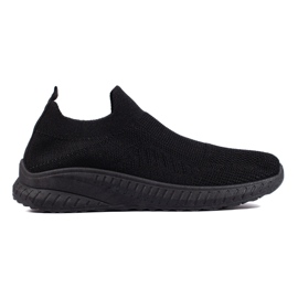 Sorte slip-on sportssko til kvinder