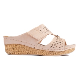 Beige kilesandaler til kvinder
