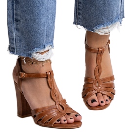 Brune højhælede sandaler fra Mikaii