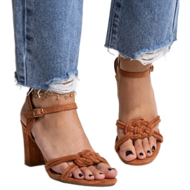 Shama brune højhælede sandaler