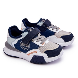 Børns sneakers hukommelsesskumsystem Big Star LL374225 Navy Blue blå