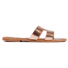 Klassiske flip-flops i guld til kvinder gylden