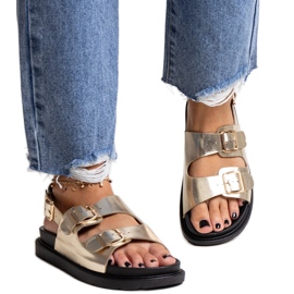 Bashera guld platform sandaler gylden