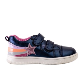 Blå børnesneakers med velcro fra Dahl