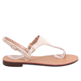 Lapey beige flip-flops