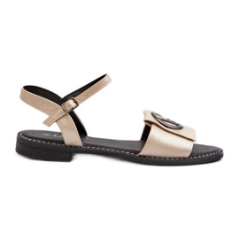 Damesandaler med dekoration S.Barski KV27-045 Guld gylden