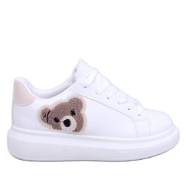 Cedris White bamsesneakers hvid