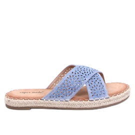 Bakou Blue espadrille flip-flops til kvinder blå