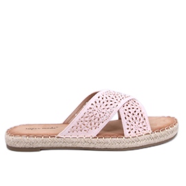 Bakou Pink espadrille flip-flops til kvinder lyserød