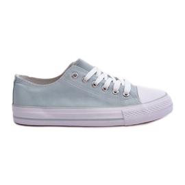 Klassiske lave sneakers i tekstil til kvinder Mint Lennabella blå