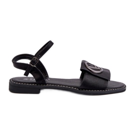 Damesandaler med dekoration S.Barski KV27-045 Sort