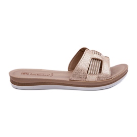 Komfortable skinnende flip-flops til kvinder Inblu BA000050 Guld gylden