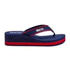 Kvinders kile-flip-flops Big Star NN274A725 Marineblå
