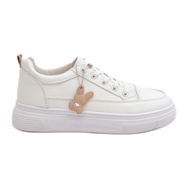 Damesneakers Sportssko på platform med dekoration, hvid Vinceza 13613