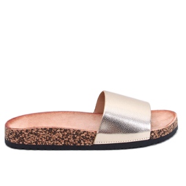 Freys Guld kork flip-flops gylden