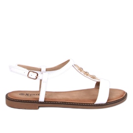 Luzzi White damesandaler hvid