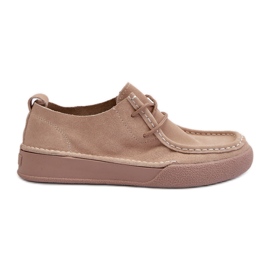 Sergio Leone SP021 Beige ruskindssko til kvinder