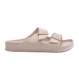 Dameflip-flops med spænder Beige Luciene